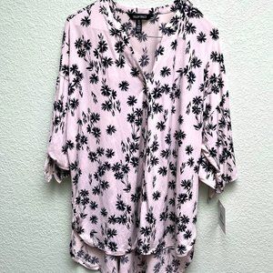 Women's Ellen Tracy cream and black size L New top